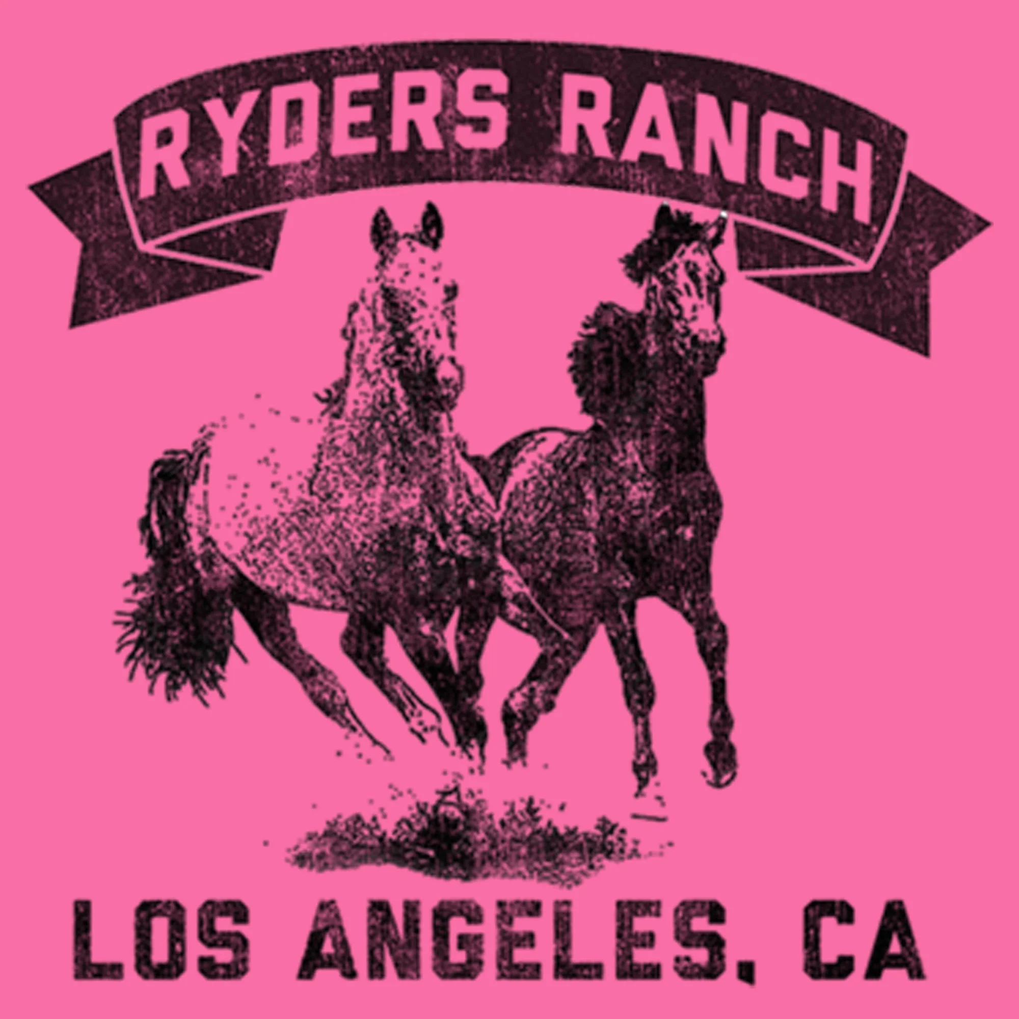 Girl's Lost Gods Ryders Ranch Logo  Graphic Tee Light Pink Large