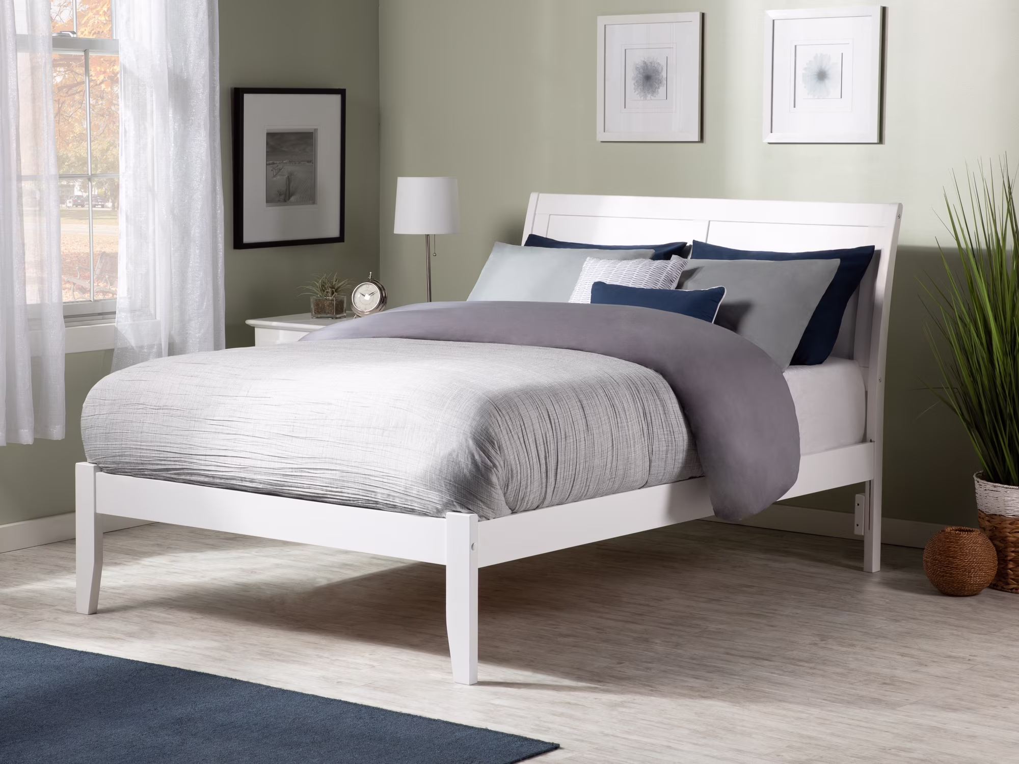 Portland Platform Bed with Open Foot Board, Multiple Colors, Multiple Sizes