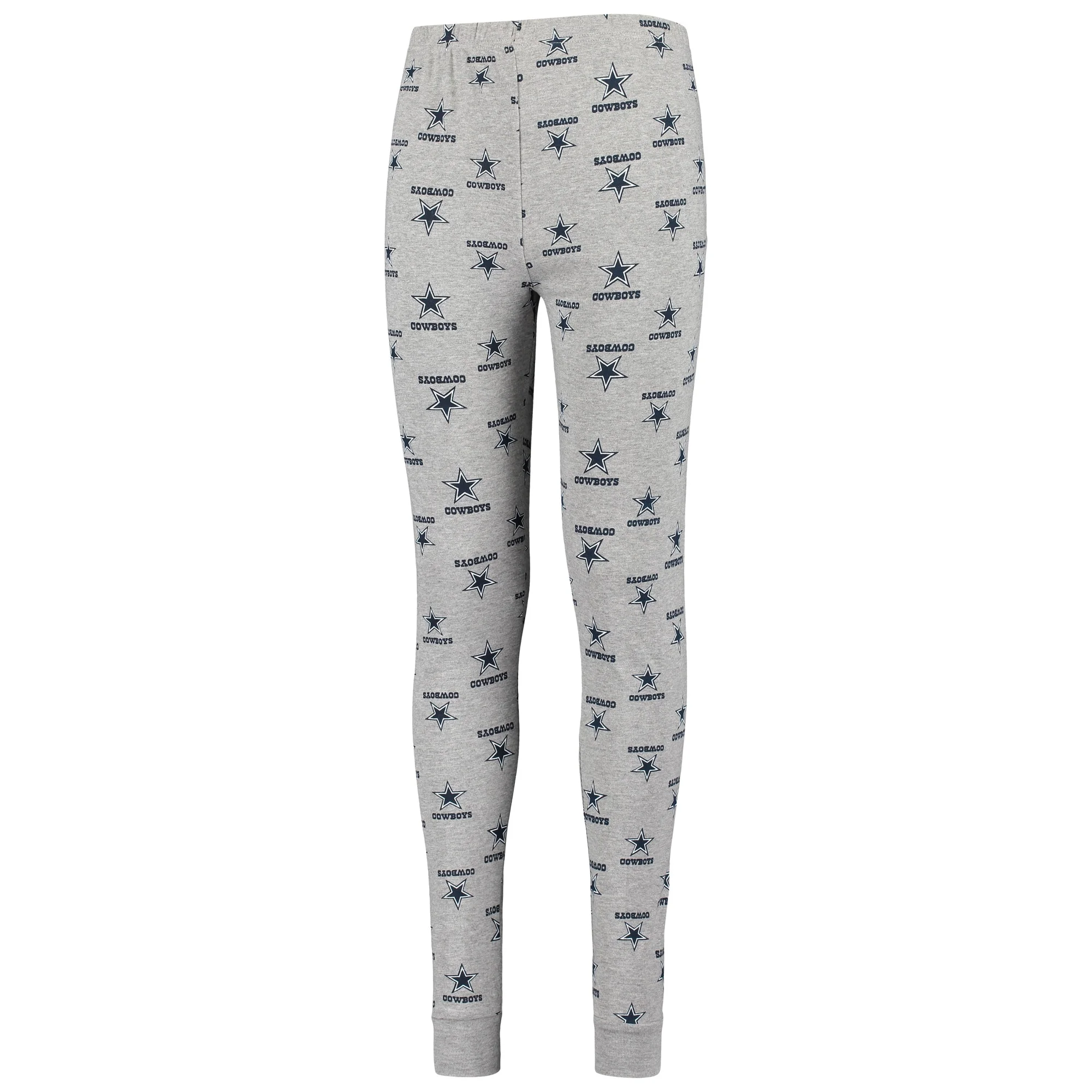 Youth Heathered Gray Dallas Cowboys Long Sleeve T-Shirt & Pants Sleep Set