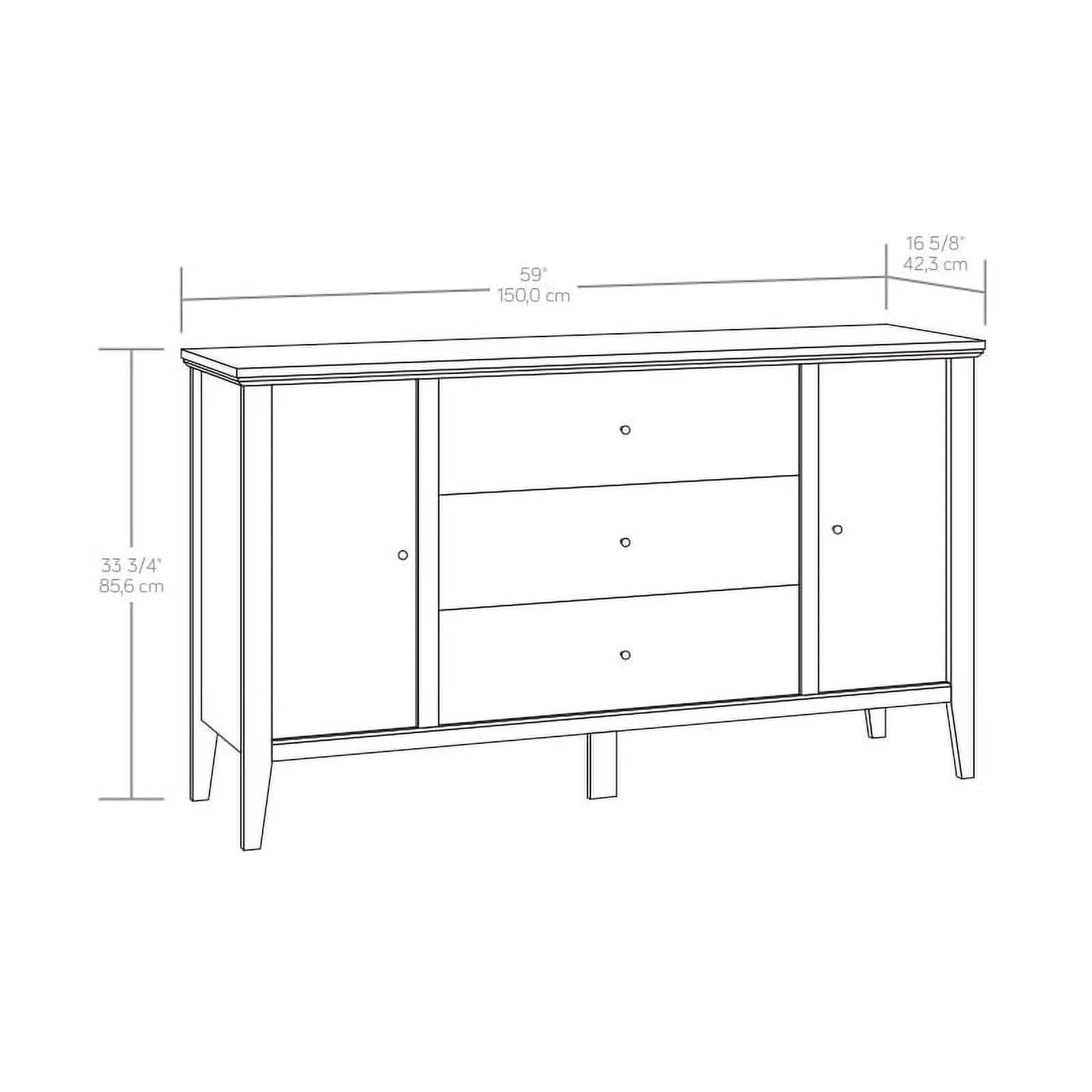 Sauder Larkin Ledge Engineered Wood Dresser in Glacier Oak Finish