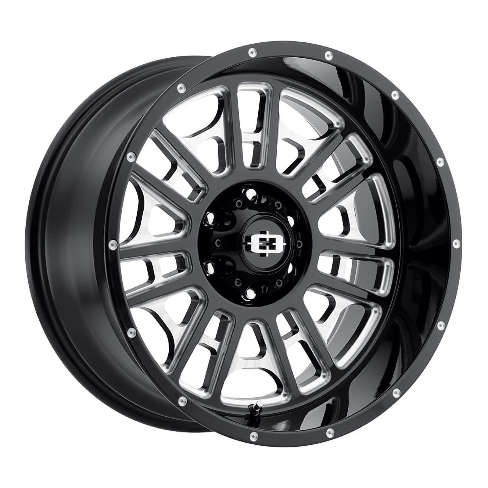 Vision Off-Road Widow 20x12 8x170 -51et Gloss Black Milled Spoke Wheel