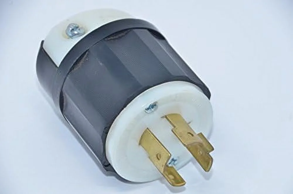 2431 20 Amp, 480 Volt 3-Phase, NEMA L16-20P, 3P, 4W, Locking Plug, Industrial Grade, Grounding - Black-White