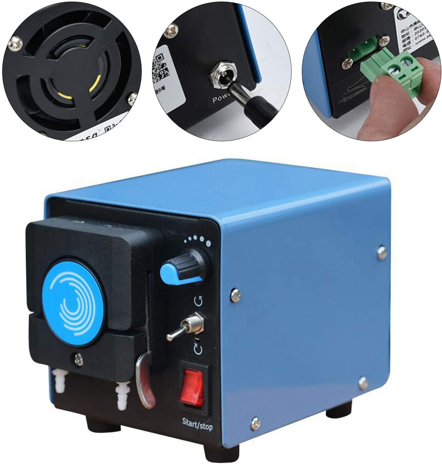 0-140ML/Min Anti Corrosion Stepper Motor Adjustable Peristaltic Liquid Pump Vacuum Pump Strong Suction Pump  Adjustable Flowing Rate for Detergent Delivery