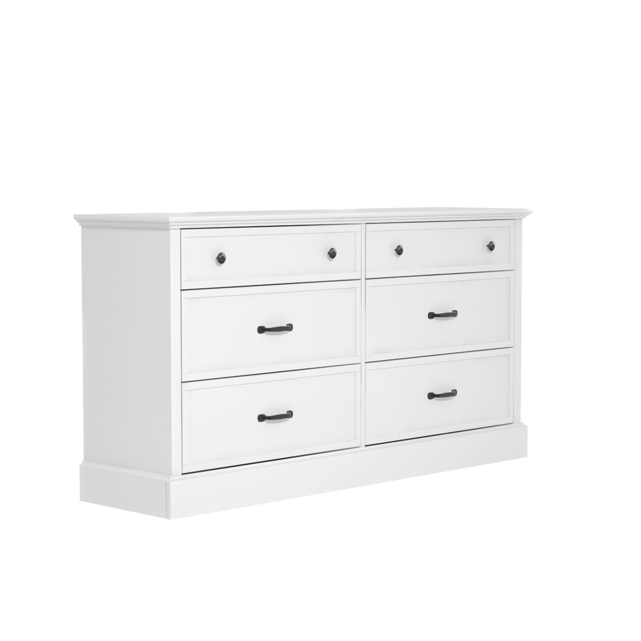 Xylon 6-Drawer White Dresser (31.1