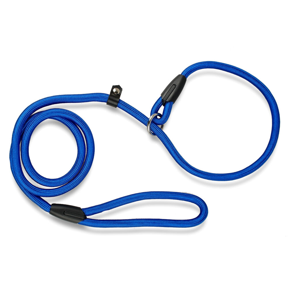 5ft Slip Lead Dog Leash Nylon Rolled Rope Pet Collar Obedience Recall Training