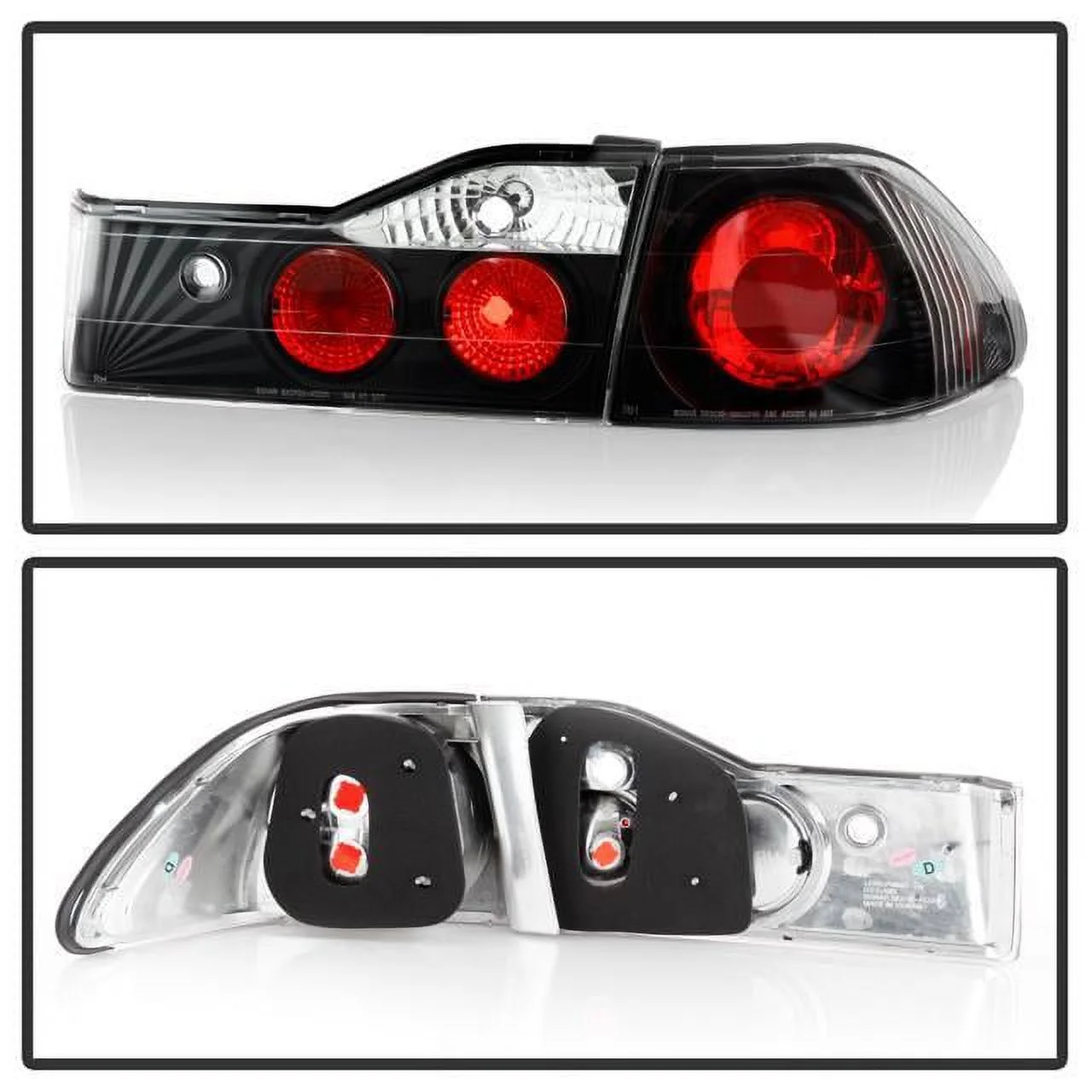 Spyder Honda Accord 01-02 4Dr Euro Style Tail Lights - Black