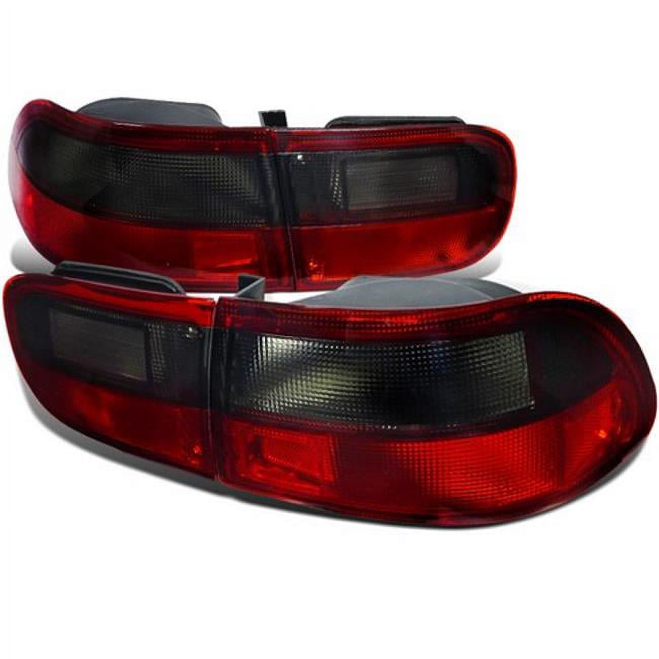 Coupe & Sedan Tail Lights for 92 to 95 Honda Civic- Red & Smoke - 10 x 10 x 12 in.