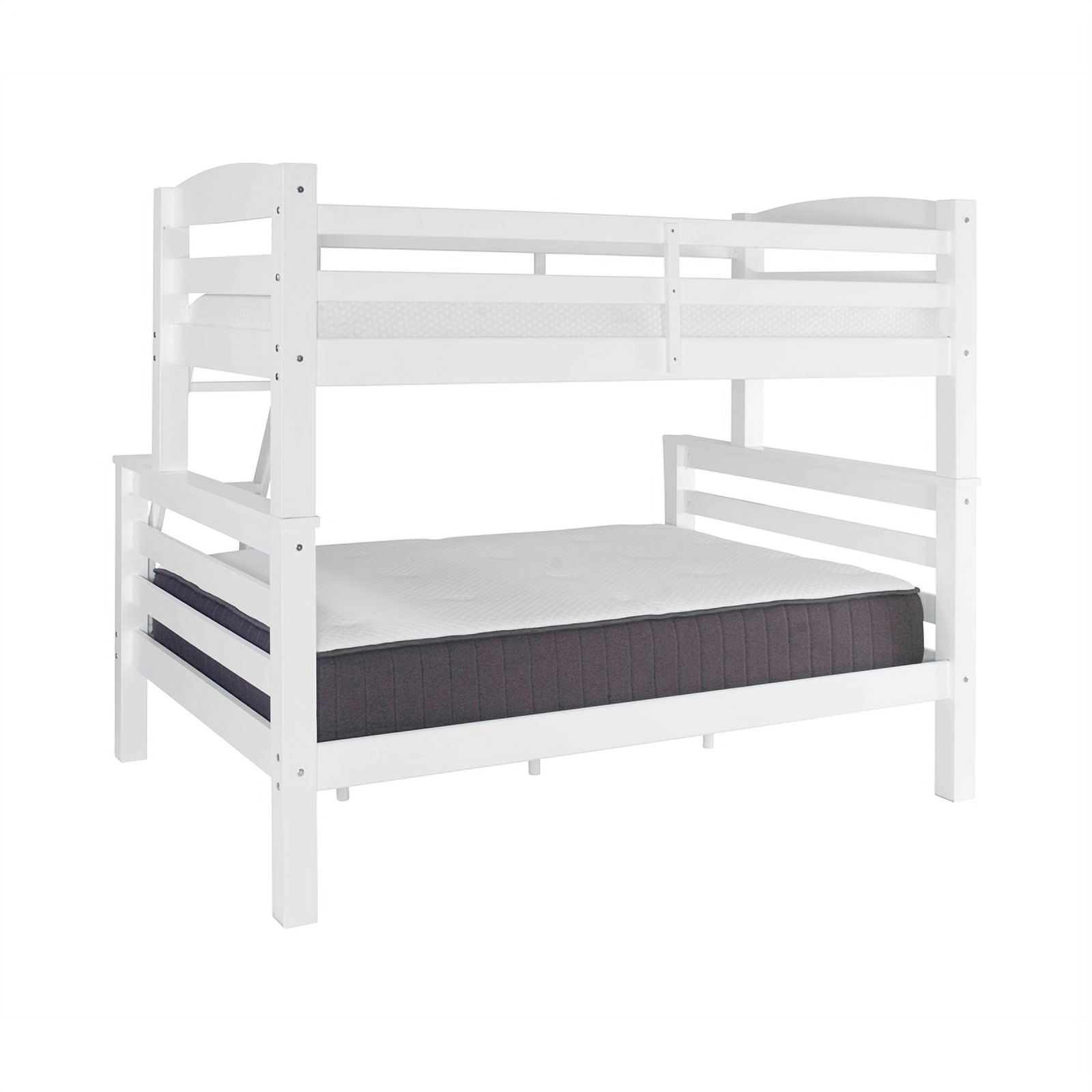 Pemberly Row Transitional Twin over Full Wood Bunk Bed in White