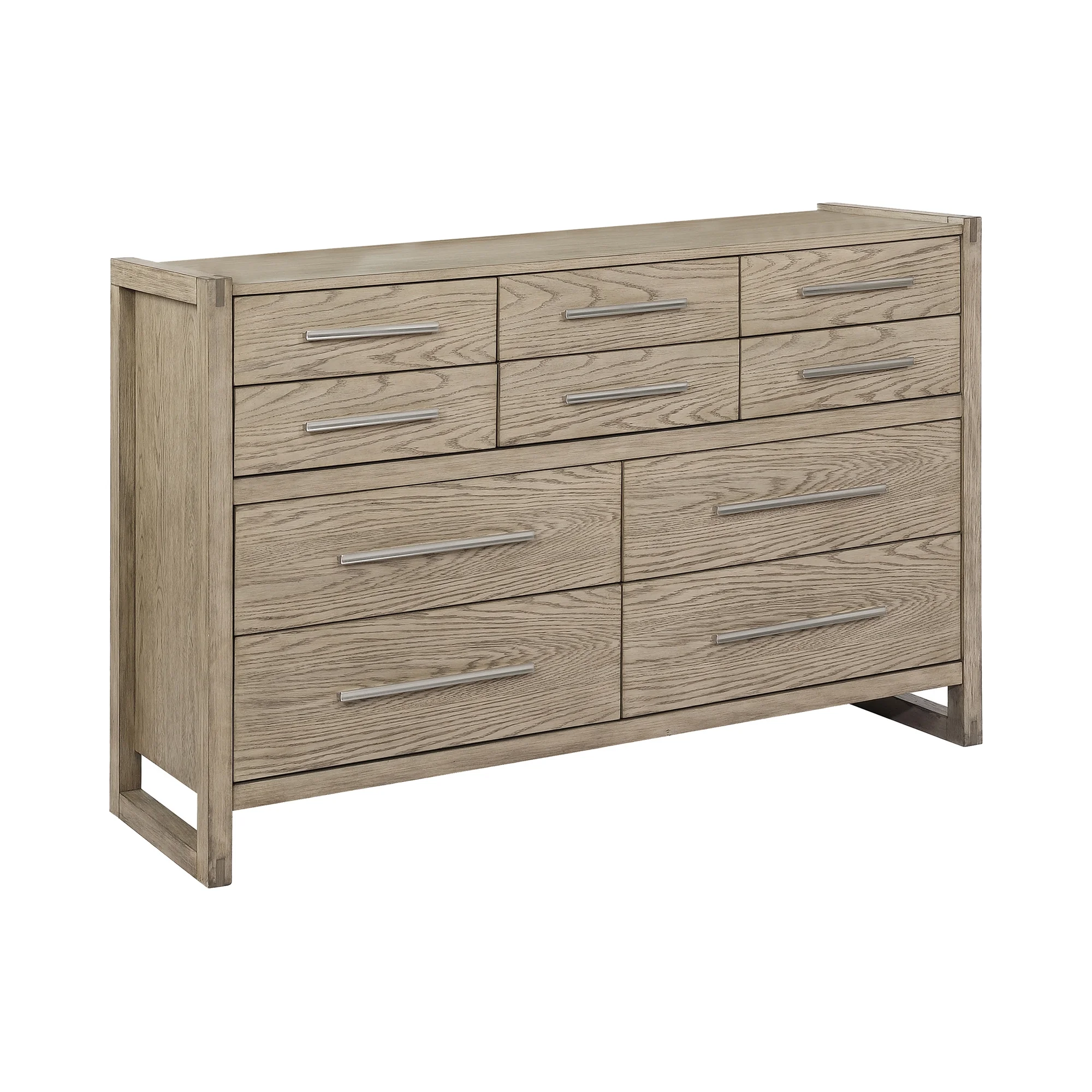 Smithson 10-drawer Rectangular Dresser Grey Oak