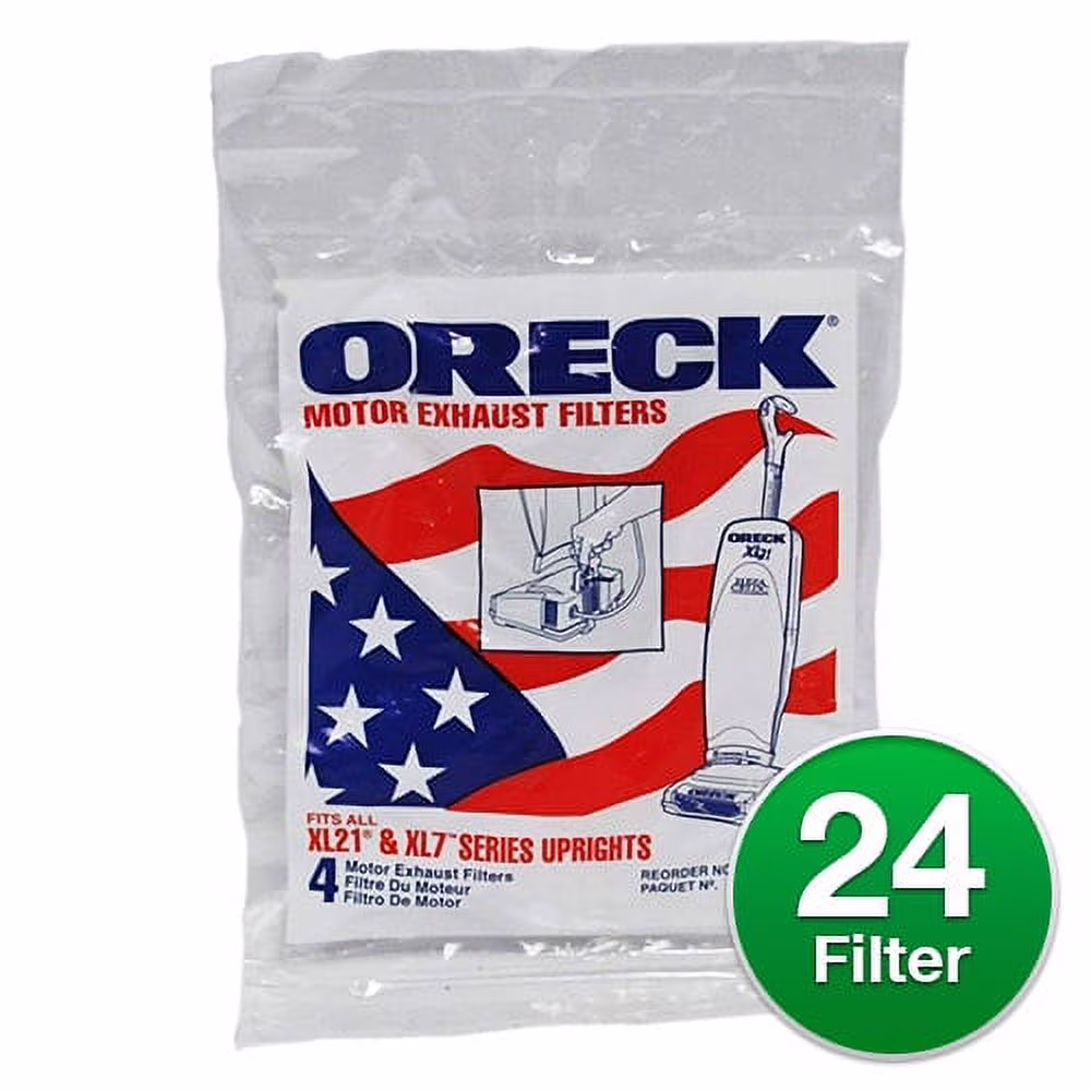 Oreck Xl-21 Serie Upright Vacuum Motor 4 Filters for EF4PK (3-Pack)