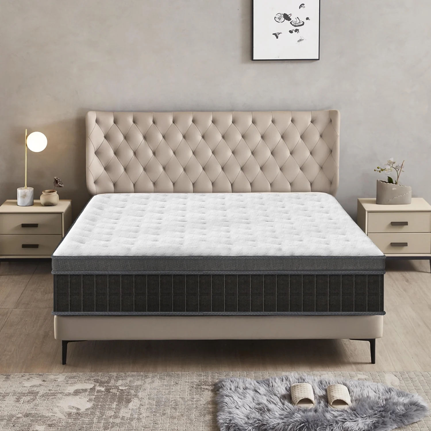 10 inch Queen Mattress,Hybrid Mattresses Medium Firm in a Box