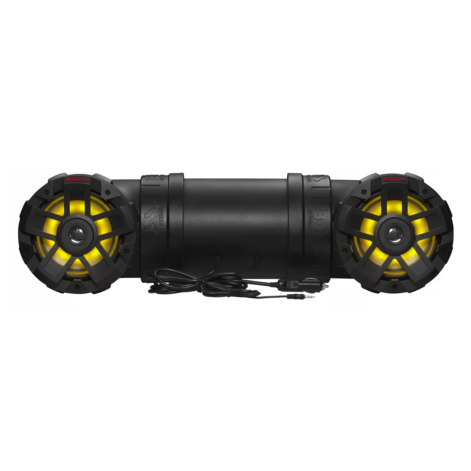 BOSS Audio Systems ATV8BRGB ATV UTV Weatherproof Sound System - 8 inch Speakers, 1.5 inch Tweeters, Full Range Audio, Built-in Amplifier, Bluetooth, Multi-Color Illumination, Hook up to Stereo