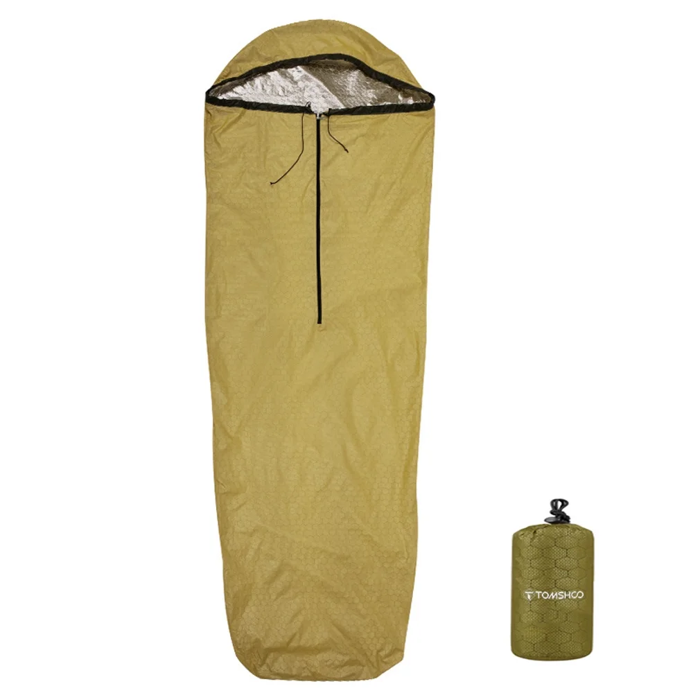 Suzicca Sleeping Bag Lightweight Waterproof Heat Reflective Thermal Sleeping Bag Survival Gear for Outdoor Adventure Camping Hiking