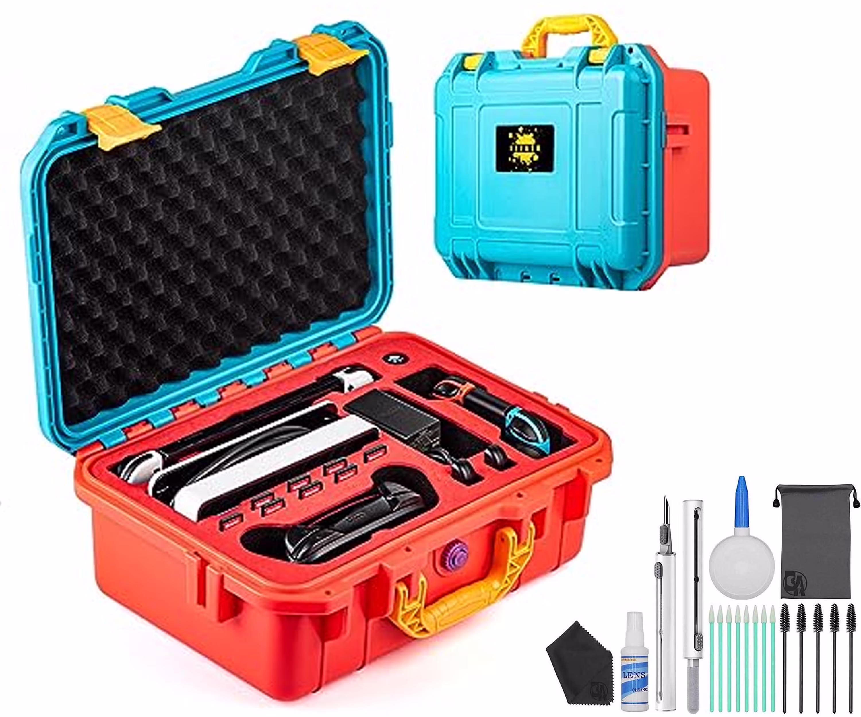 Carrying Case for Nintendo Switch/OLED Travel Case Professional Deluxe Waterproof Case with BOLT AXTION Bundle