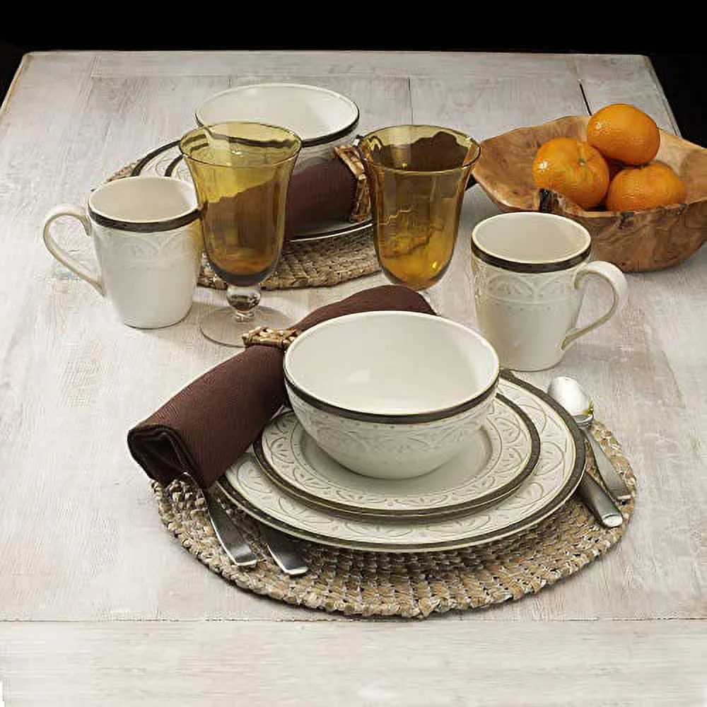 Pfaltzgraff® Promenade Scroll 16-Piece Stoneware Dinnerware Set