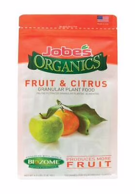 2Pc Jobe's Organic Granules Fruit & Ctirus Plant Food 4 lb