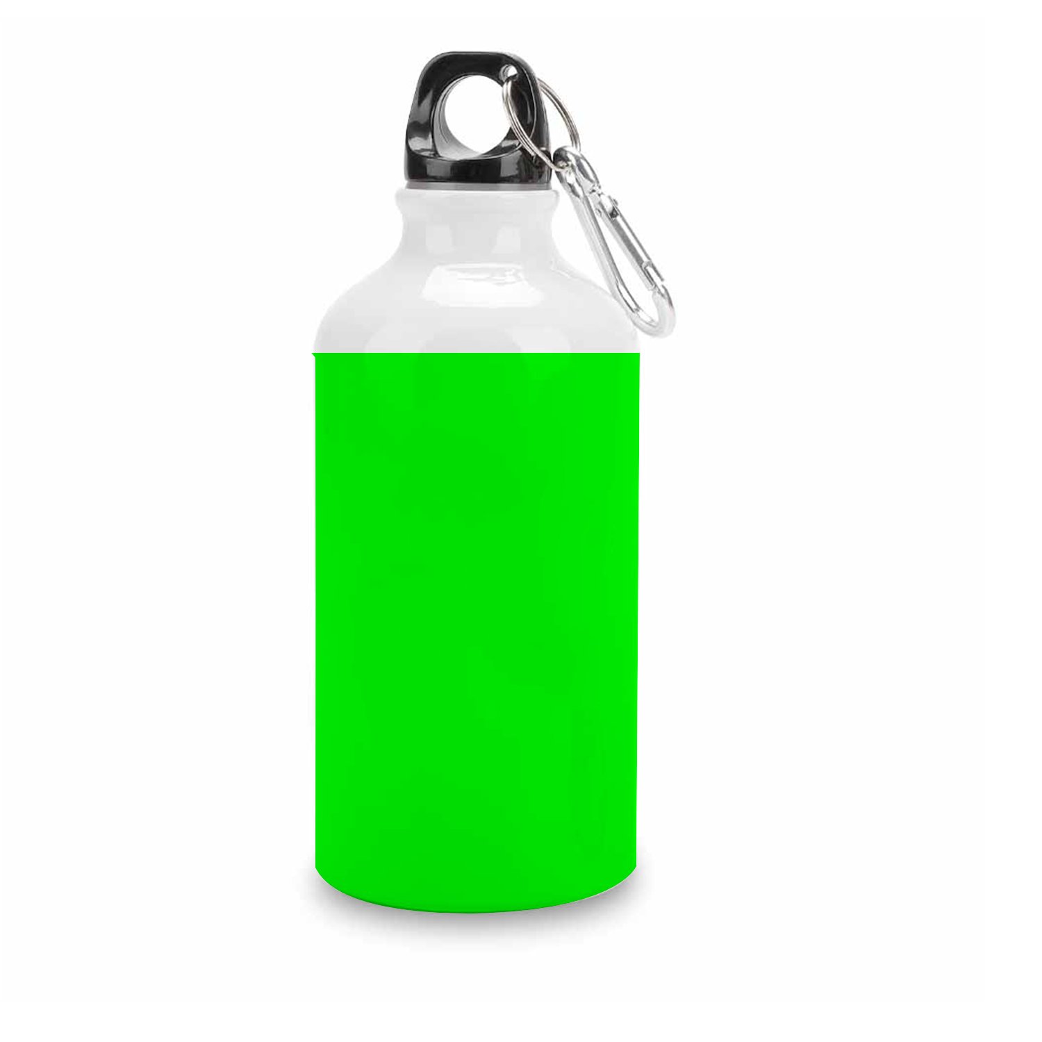 SKYSONIC 400ml Sport Aluminum Water Bottle,Green Solid,Sport Multipack Leak Proof Easy Carry Travel Bottle with Twist Cap for Gym Hiking Camping Running Bike Outdoor