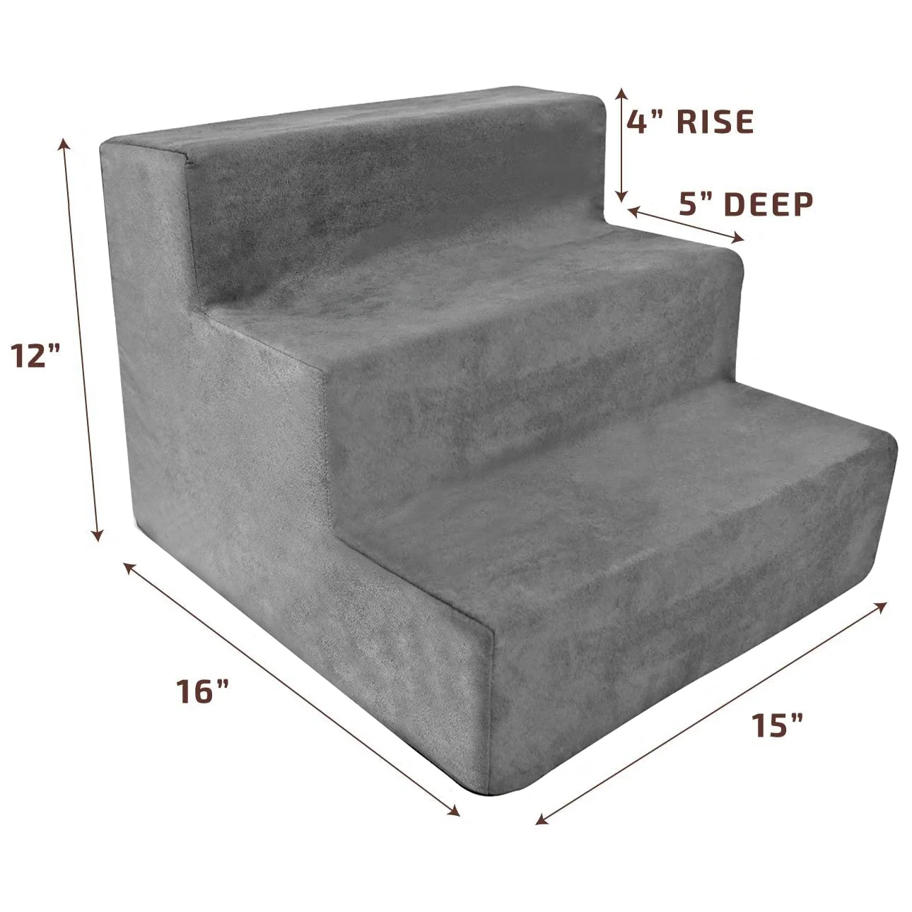 High Density Foam 3 Steps Pet Stairs