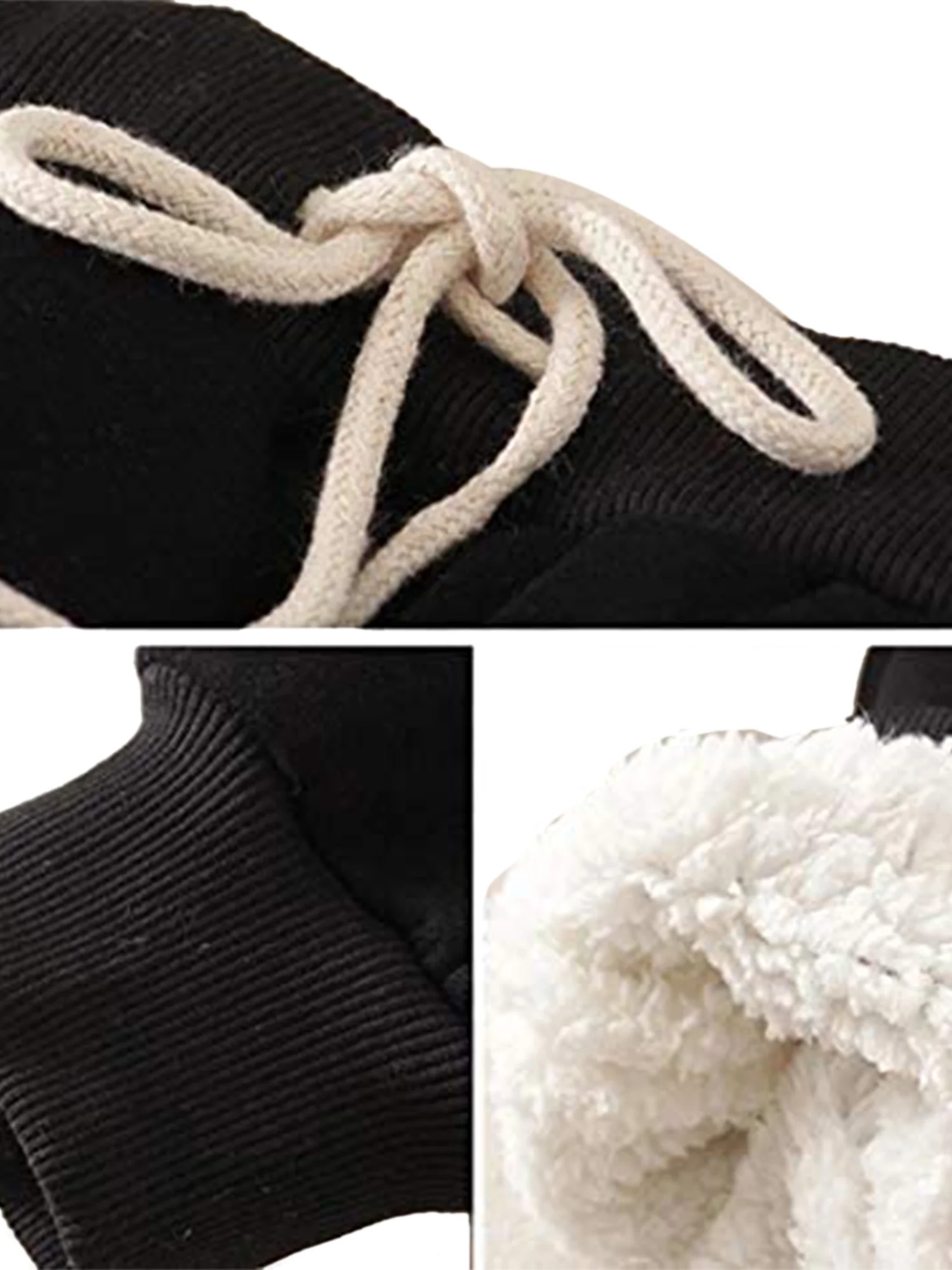 JYYYBF Women's Winter Track Pants,Warm Sherpa Lined Sweatpants Athletic Hip Hop Lounge Dance Joggers Pants Black XXL