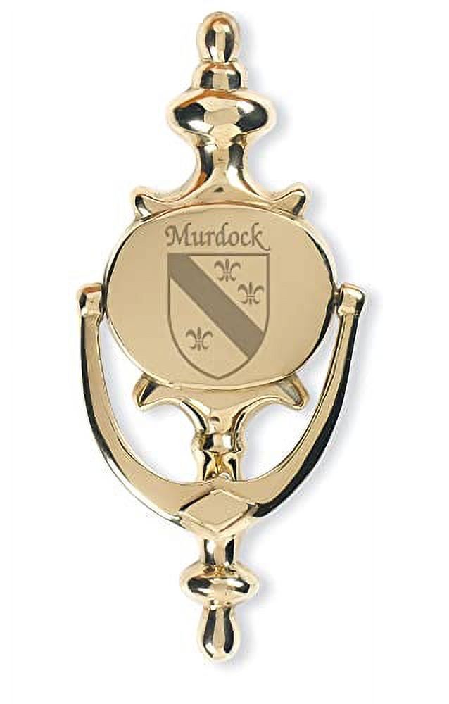 Murdock Irish Coat of Arms Brass Door Knocker