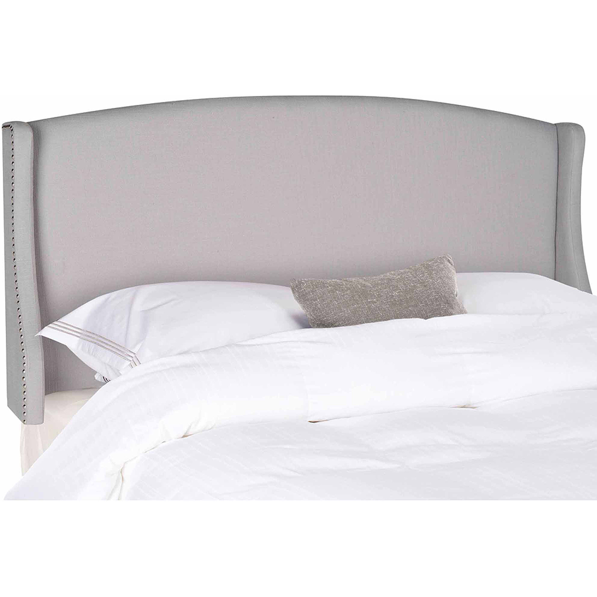 SAFAVIEH Austin Modern Winged Upholstered Headboard, Queen, Light Grey