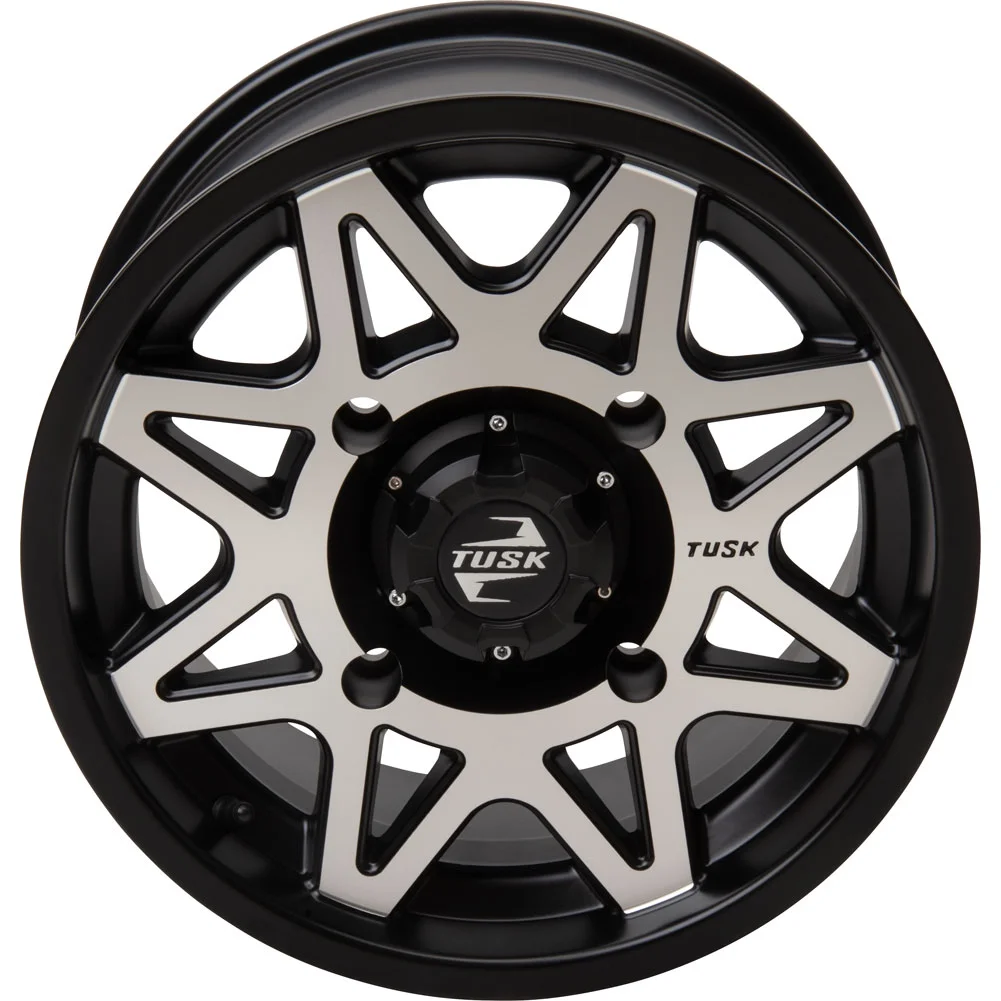4/110 Tusk Tintic Wheel 14x7 5.0 + 2.0 Machined/Black For Suzuki King Quad 750AXi Power Steering SE Plus 2022