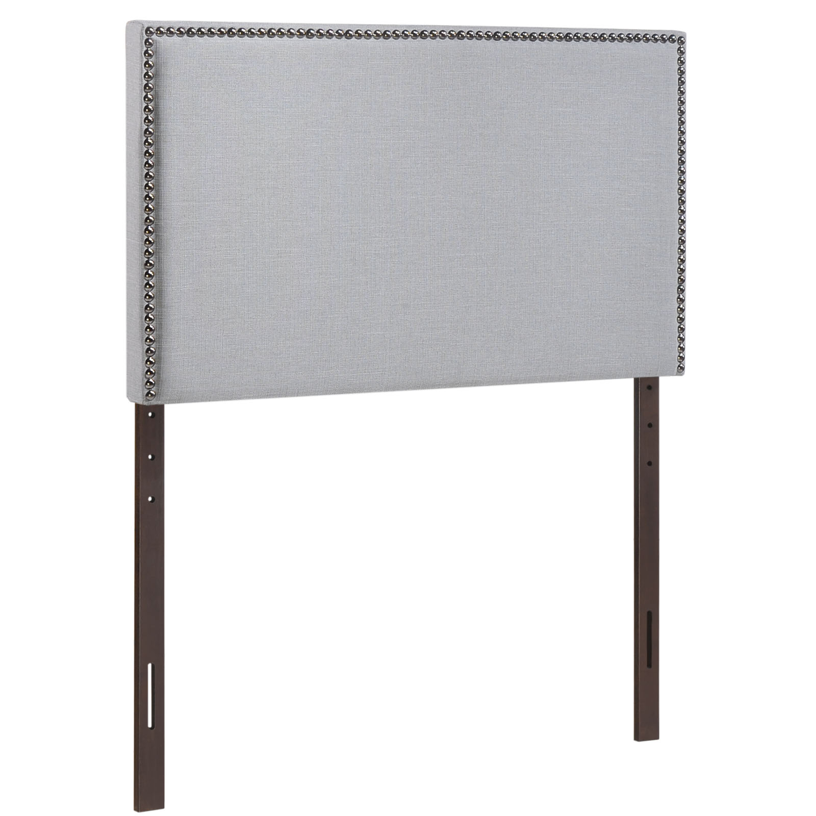 Modway Region Nailhead Twin Upholstered Headboard in Sky Gray