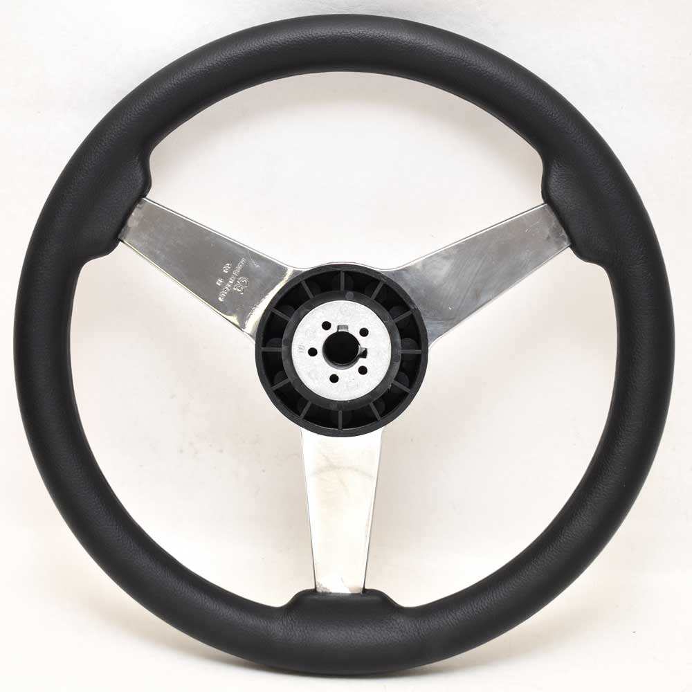 Uflex Boat Steering Wheel LINOSA-S/P | 13 3/4 Inch Silver Black