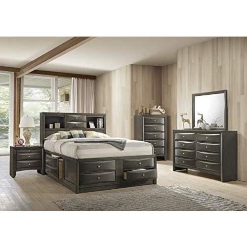 Ireland King Captain's Bed In Gray Oak