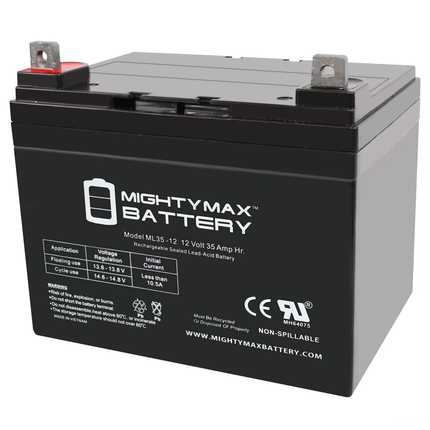 12V 35AH SLA Replacement Battery for Invacare Lynx L-3XR