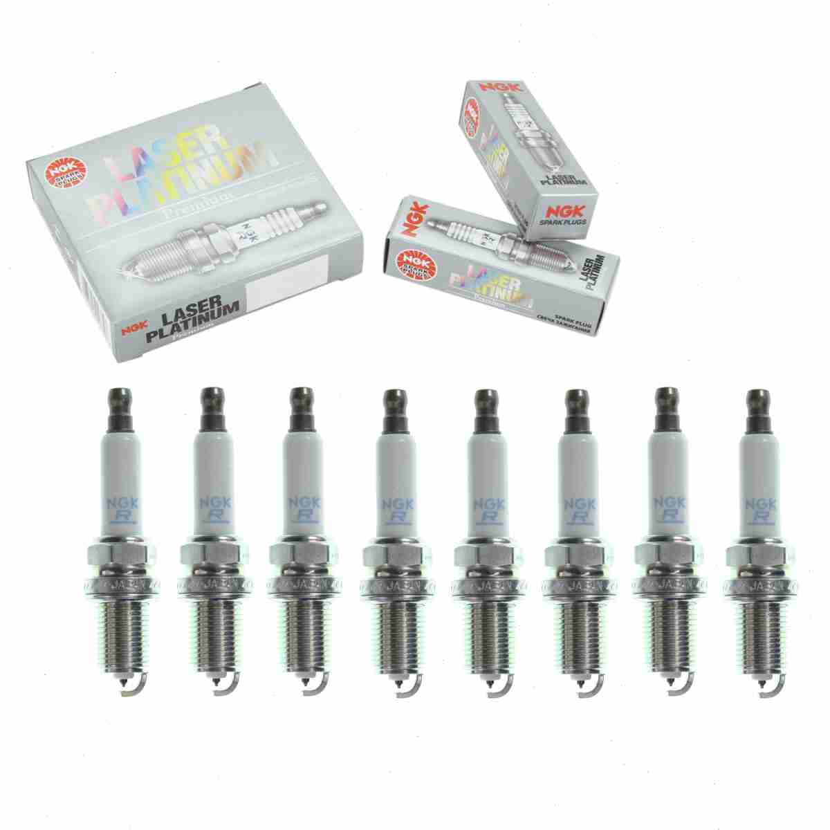 8 pc NGK 7963 Laser Platinum Spark Plugs for 101 000 063 AC FR6KPP33 Ignition Wire Secondary Fits select: 2003-2006 PORSCHE CAYENNE, 2003 AUDI RS6