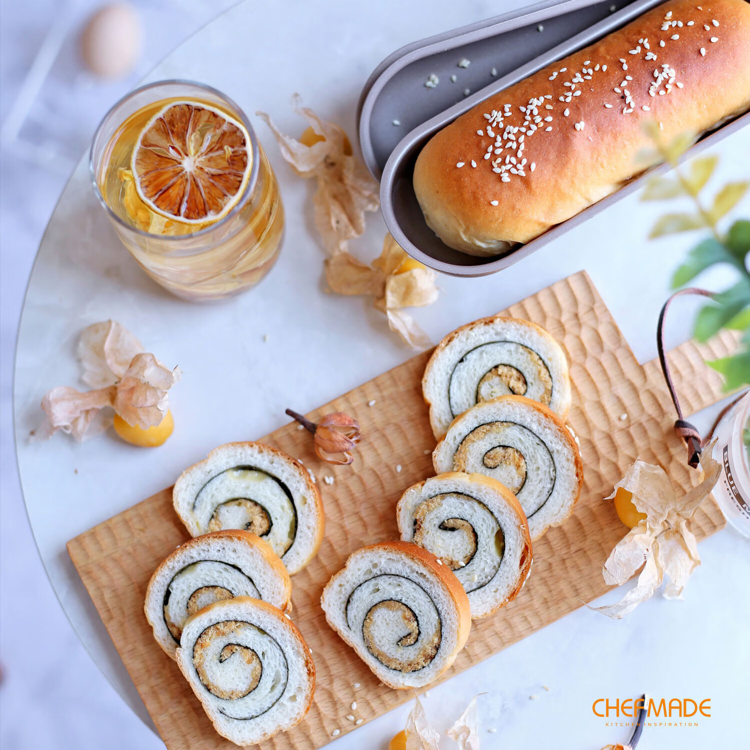 CHEFMADE 7-Inch Loaf Pan Set, Mini 4Pcs Non-Stick Hotdog-Shaped Bread and Cake Bakeware