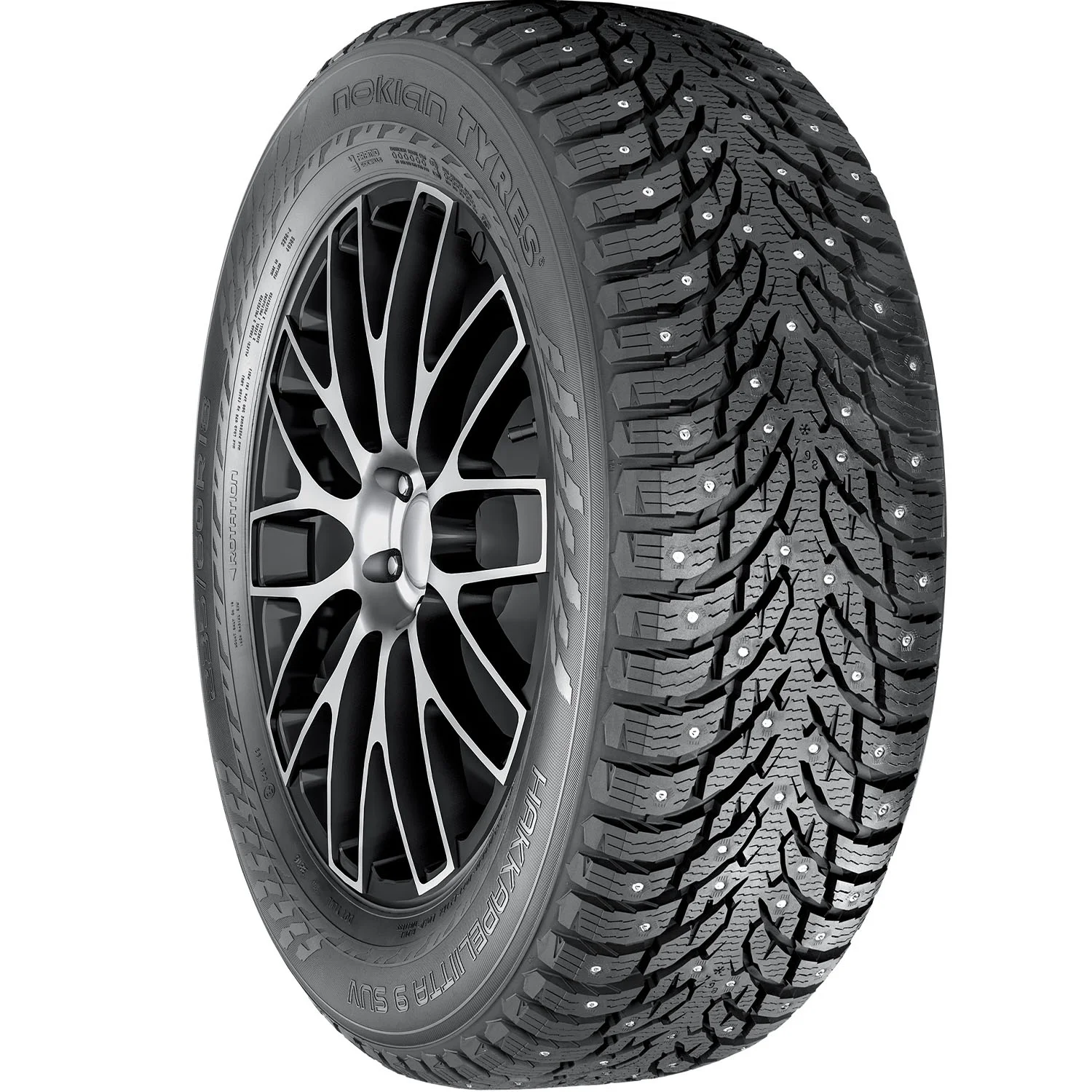 Set of 4 Nokian Hakkapeliitta 9 SUV Studded 265/40R21 105T XL Tires