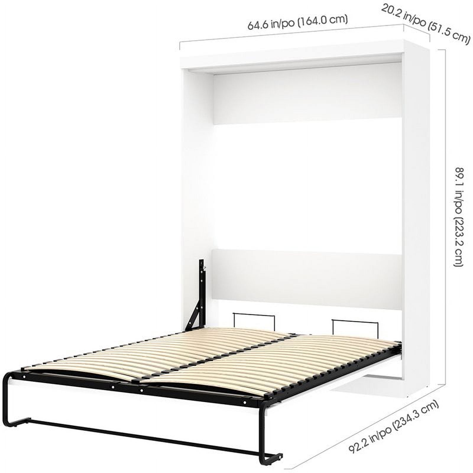 Atlin Designs 2 Piece Queen Wall Bed Set in White and Gray