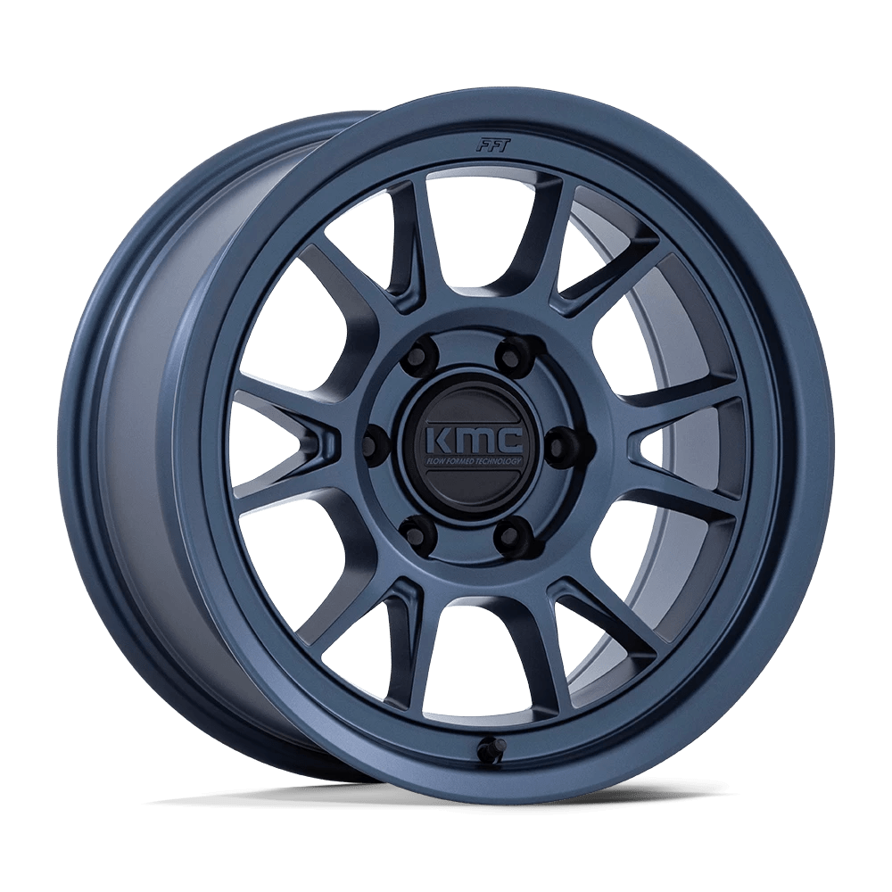 17x8.5 KMC KM729 Range Metallic Blue Wheel 5x5 (-10mm)