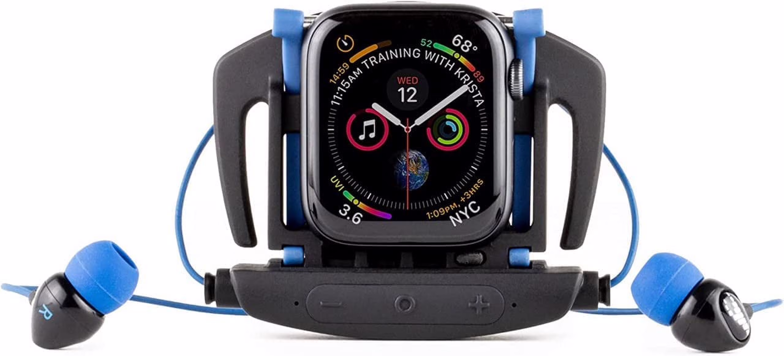 H2O Audio Interval Surge S+ Swimming Earbuds for Appel Watch - Waterproof IPX8 – Bluetooth Headphones for Underwater Sports - Bass-Amplified - 6-Hour Playtime – Black