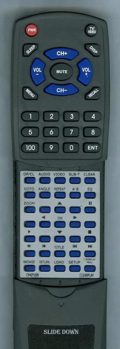 Replacement Remote for CLEARPLAY RTCP427USB, CP427, CP427USB