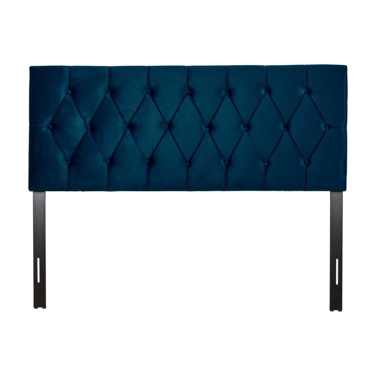 CorLiving Catalina Navy Blue Diamond Tufted Velvet Headboard - Queen