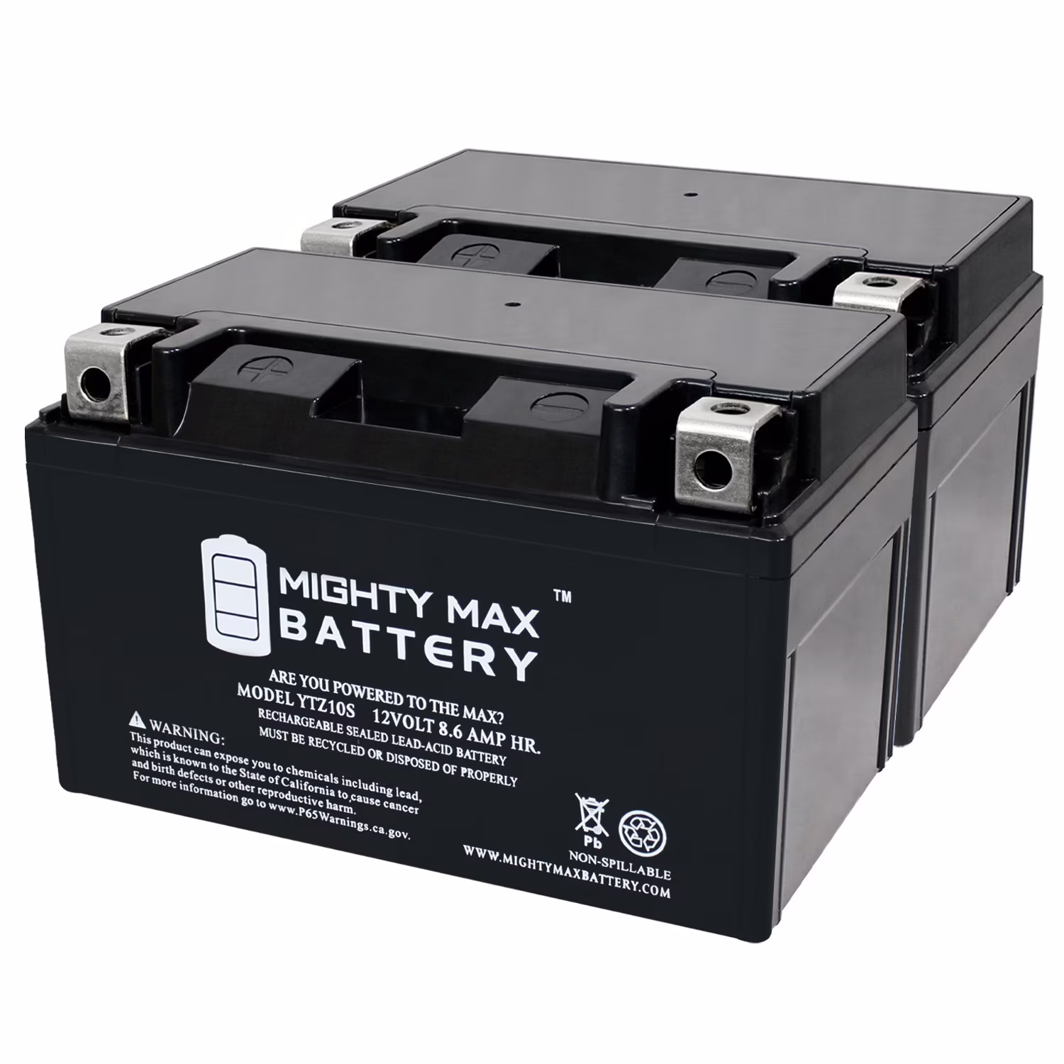 YTZ10S 12V 8.6AH Replacement Battery compatible with BMW G Xmoto 650 07-10 - 2 Pack