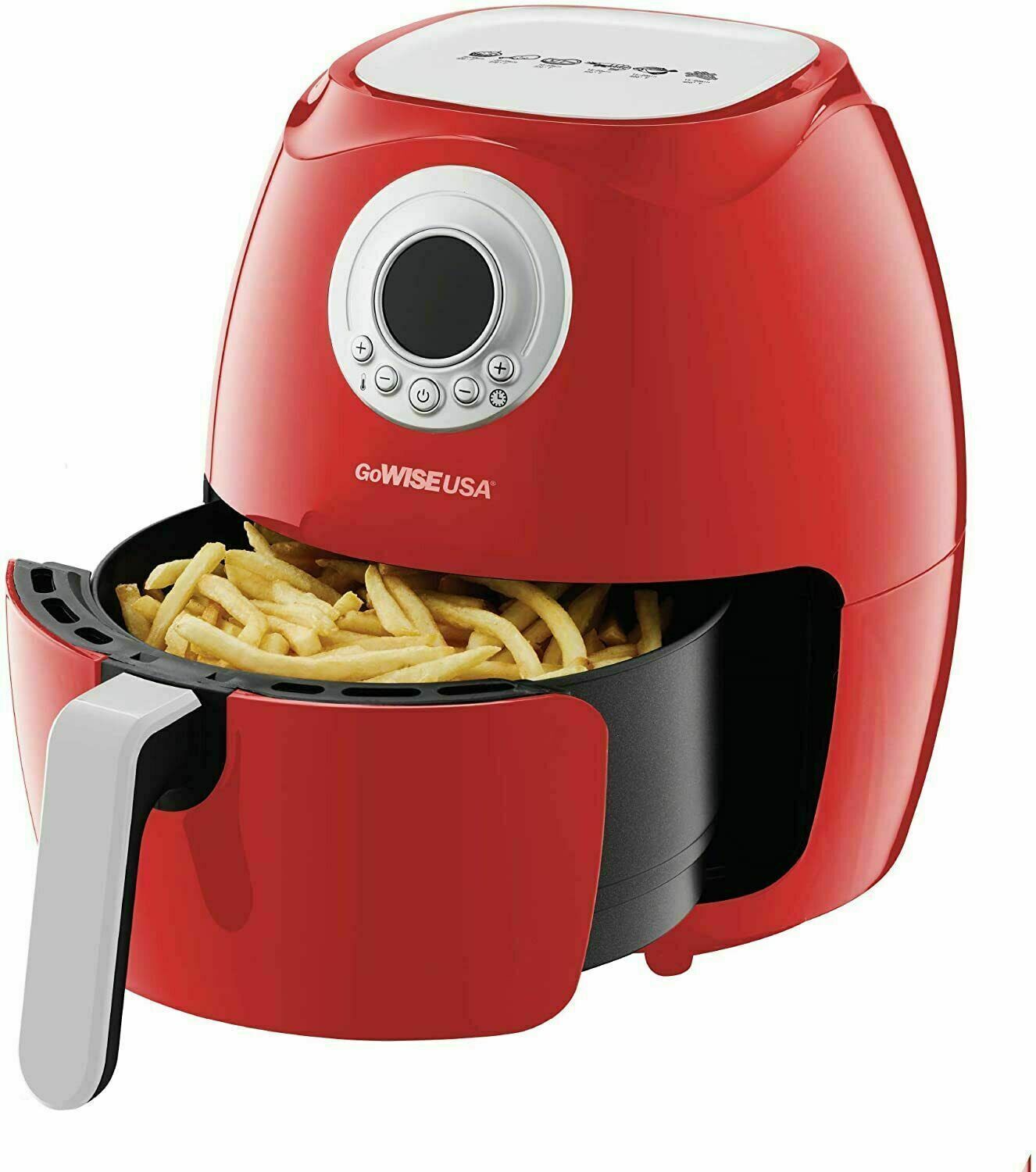 GoWISE USA 3.7-Qt. 1200 Watts Digital Air Fryer (Red)