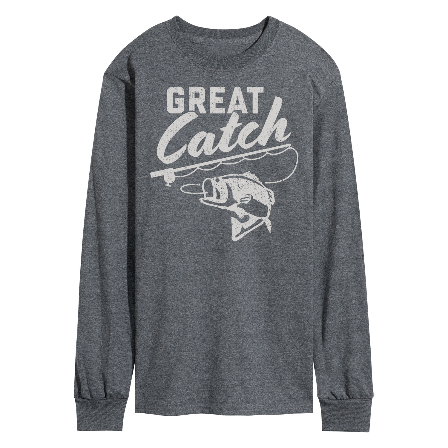 Instant Message - Great Catch - Fishing, Hunting, Camping - Men's Long Sleeve T-Shirt