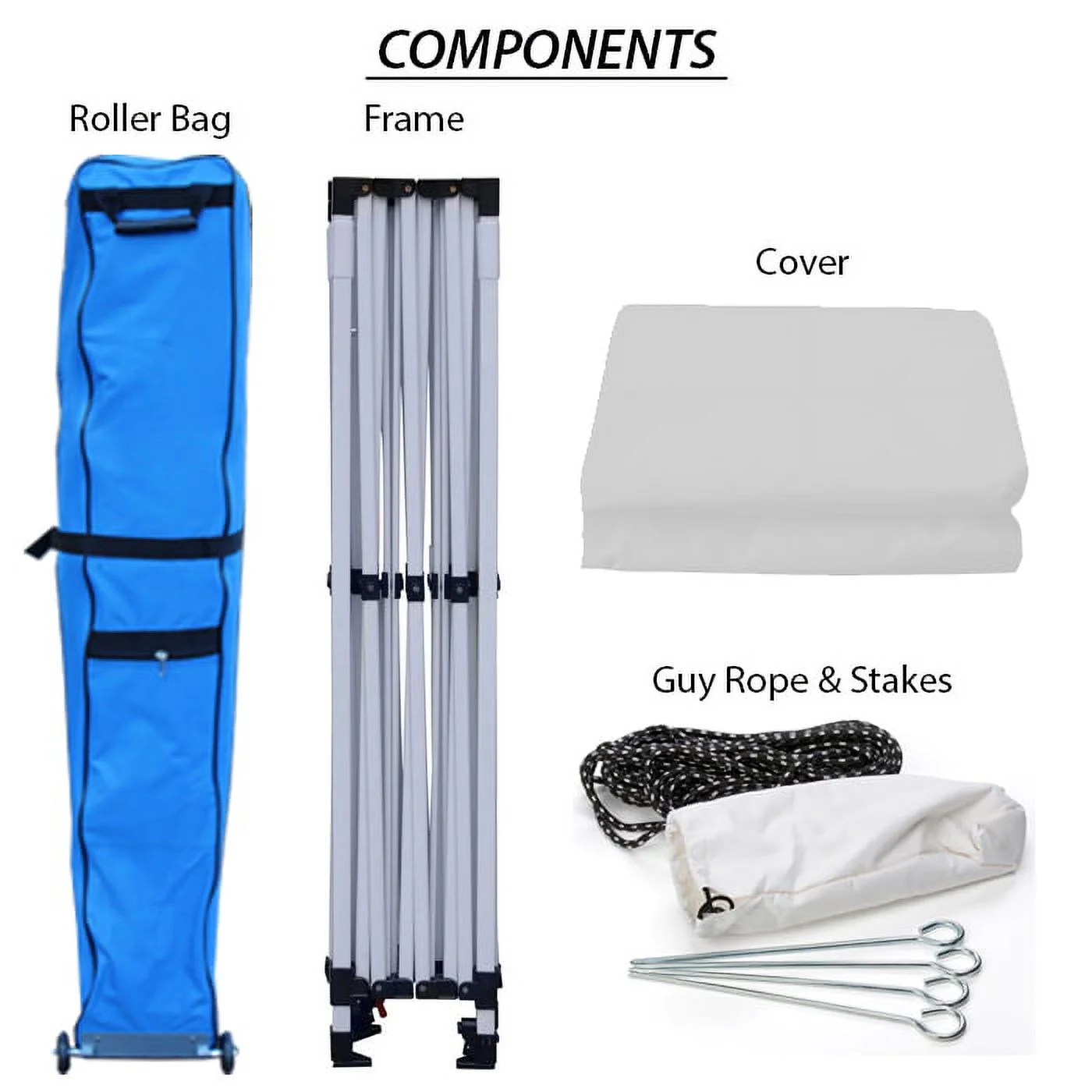 King Canopy Tuff Tent 10'x20' Instant Pop up Canopy , 1-Inch Aluminum Frame, White