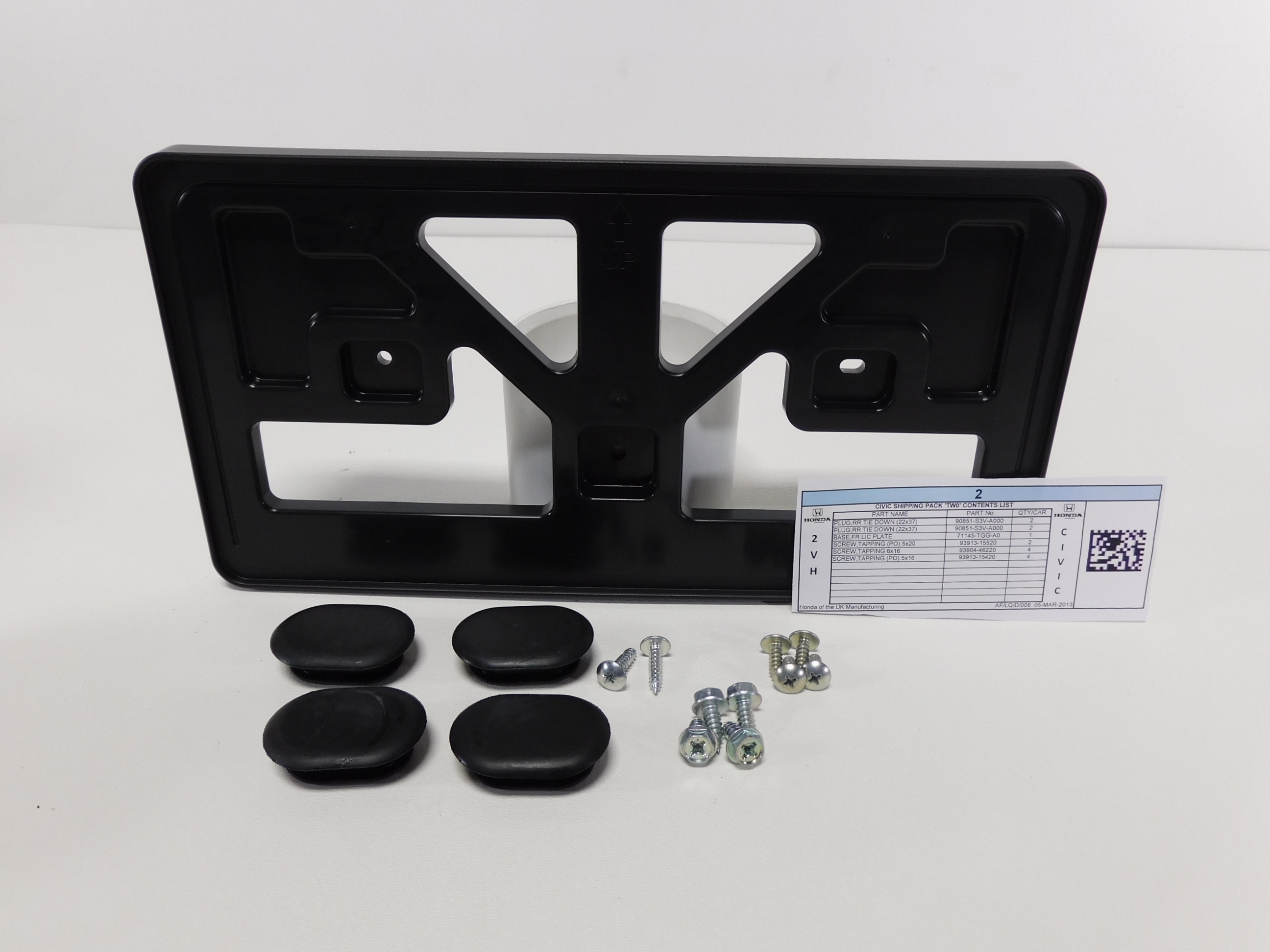 Pre-Owned 21 Honda Civic Front License Plate Mount OEM LKQ (Good)