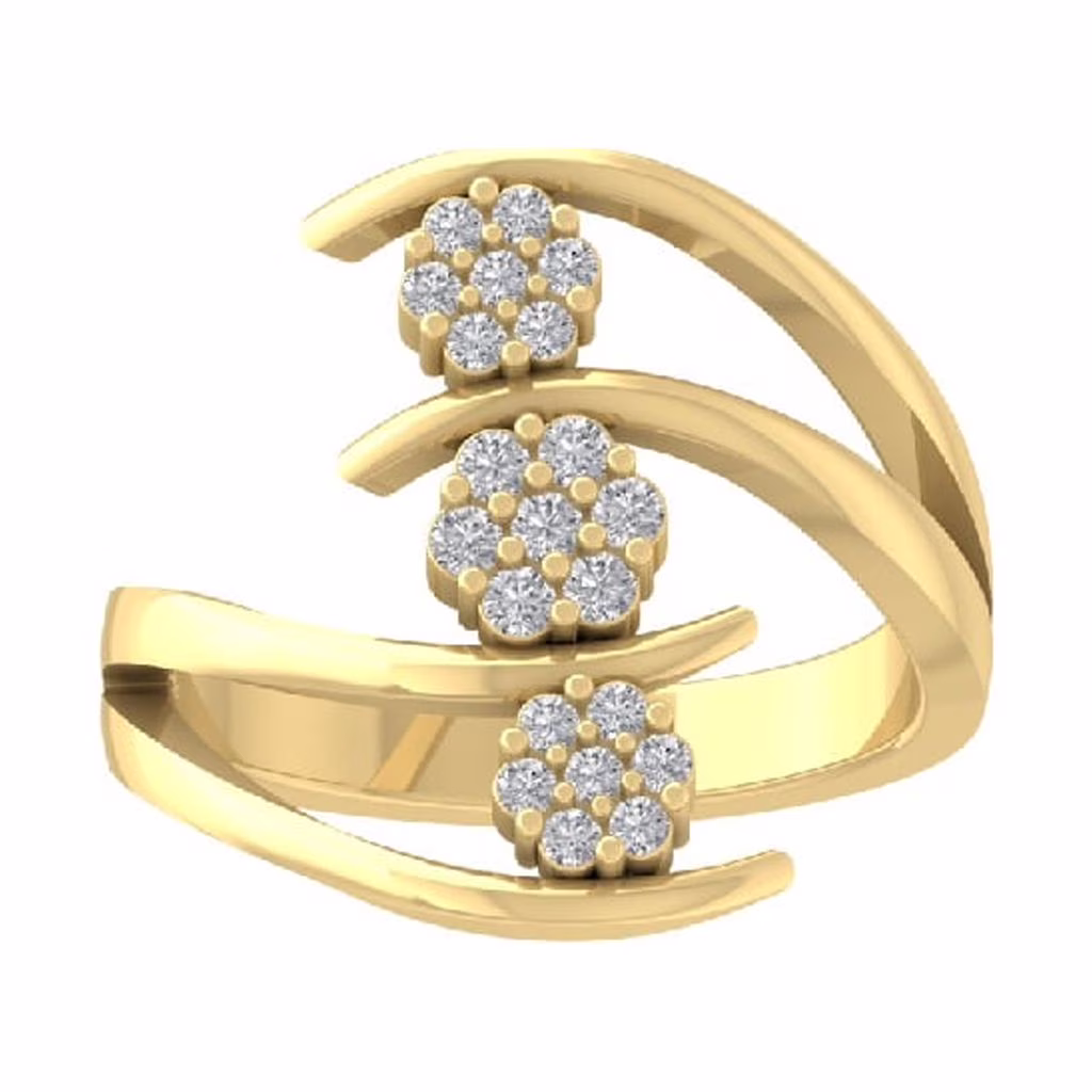 ARAIYA FINE JEWELRY 14K Yellow Gold Diamond Wedding Band Ring (1/3 cttw, I-J Color, I2-I3 Clarity) Size 8