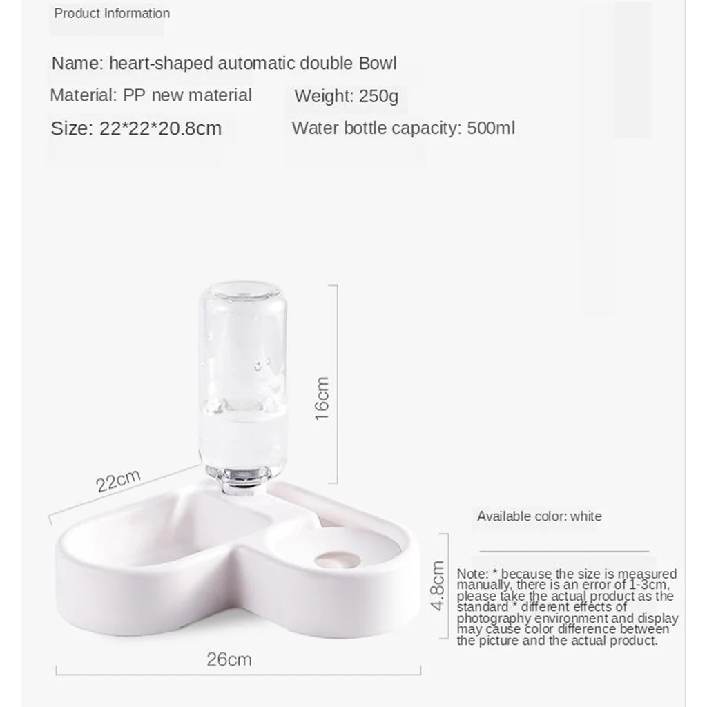 Automatic cats and dogs Feeder Bowl Automatic Water Bowl Double Waterer