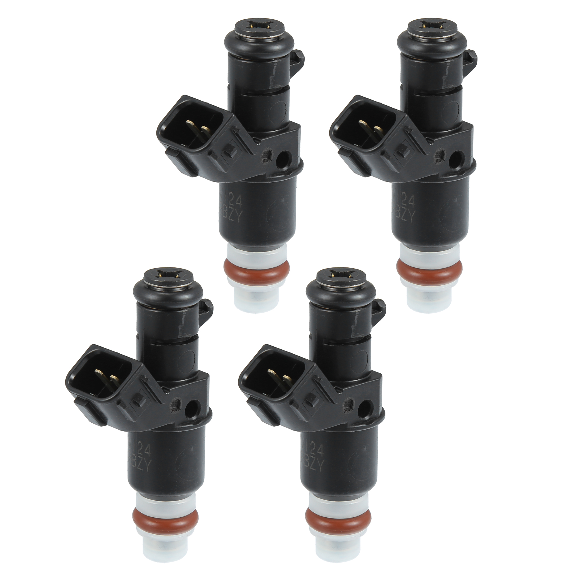 4 Pcs Car Fuel Injector Nozzle Replacement Fit for Honda CIVIC 1.8L L4 2006-2014 Black