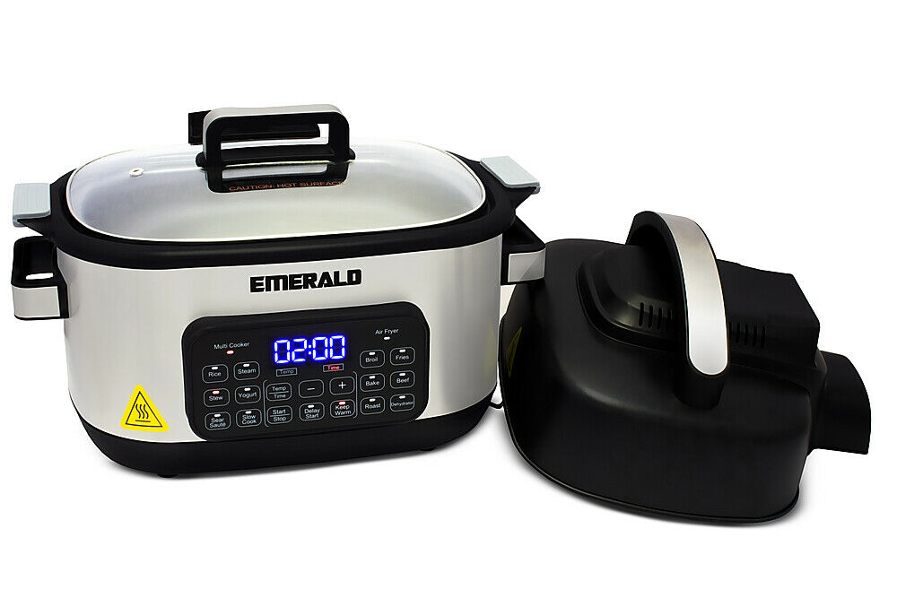 14 in 1 Multi Cooker & Air Fryer Duo -6L- Stainless Steel, Rice, Steam,  Yogurt, Sear/Sauté, Slow Cook, Fries, Bake, Dehydrate