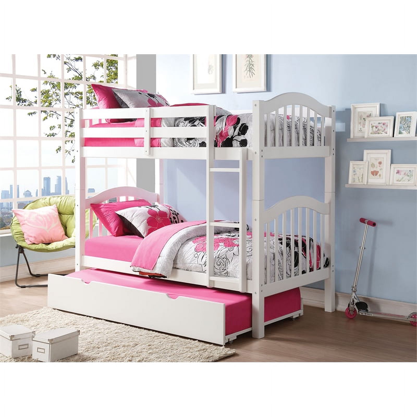 ACME Heartland Twin Twin Wooden Bunk Bed in White
