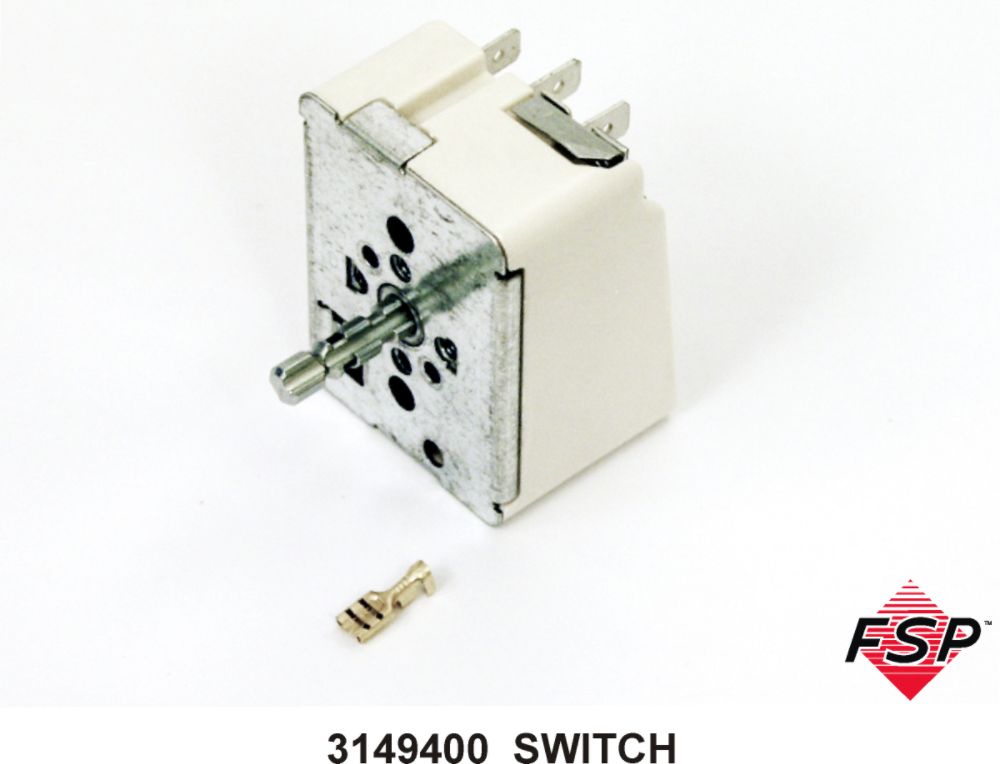 Whirlpool  W3149400 Range Surface Element Control Switch (replaces 3149400) Genuine Original Equipment Manufacturer (OEM) Part