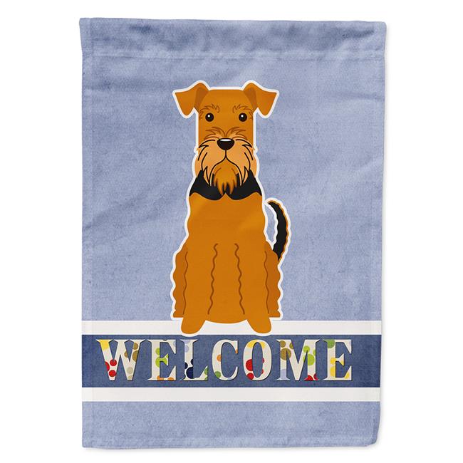 Airedale Welcome Garden Size Flag